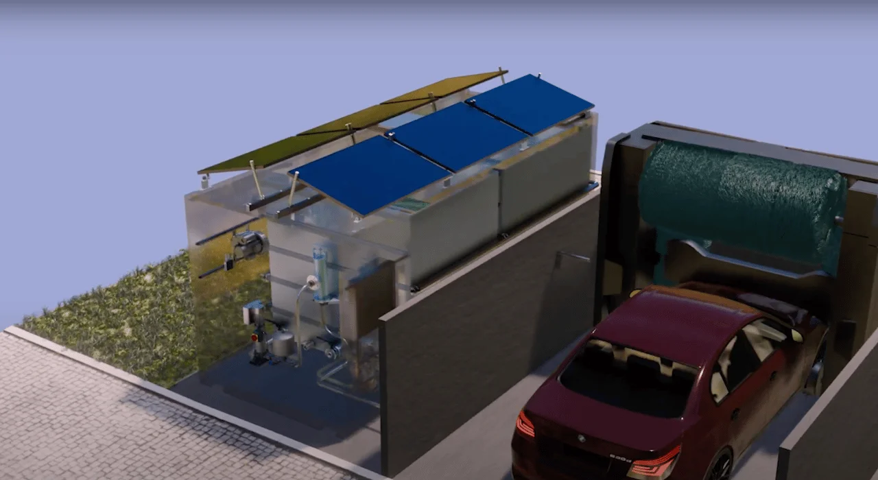 Technische Darstellung des modularen FARITEC Containers